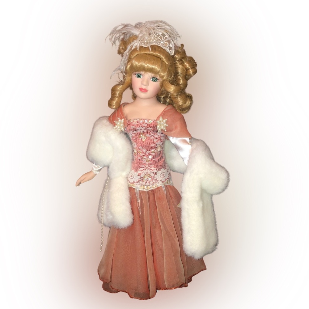 Vtg Tatiana Petrova Porcelain Doll, Orient Express Collection by Brass Key, 2000